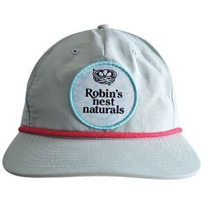 Robin’s Nest Naturals Vintage-Inspired Cap Mint Green Teal Red Accents Snapback